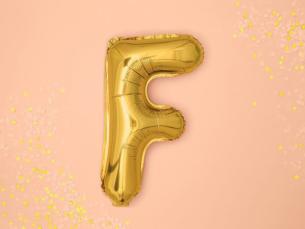 Ballon Lettre F Or - 35cm