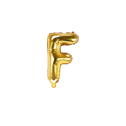 Ballon Lettre F Or - 35cm