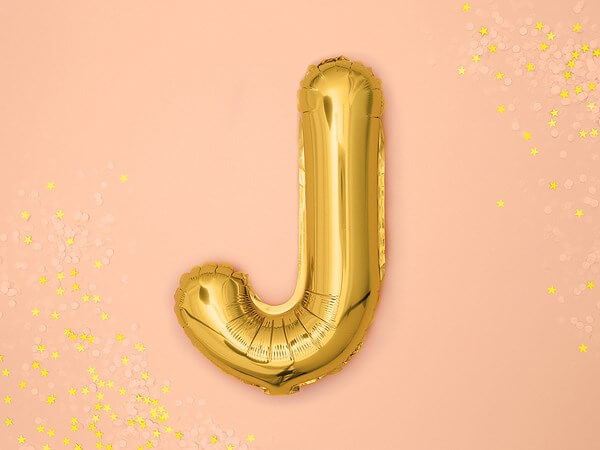 Ballon Lettre J Or - 35cm