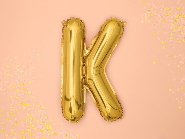 Ballon Lettre K Or - 35cm