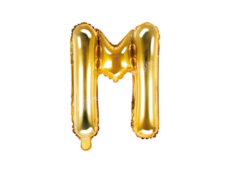 Ballon Lettre M Or - 35cm