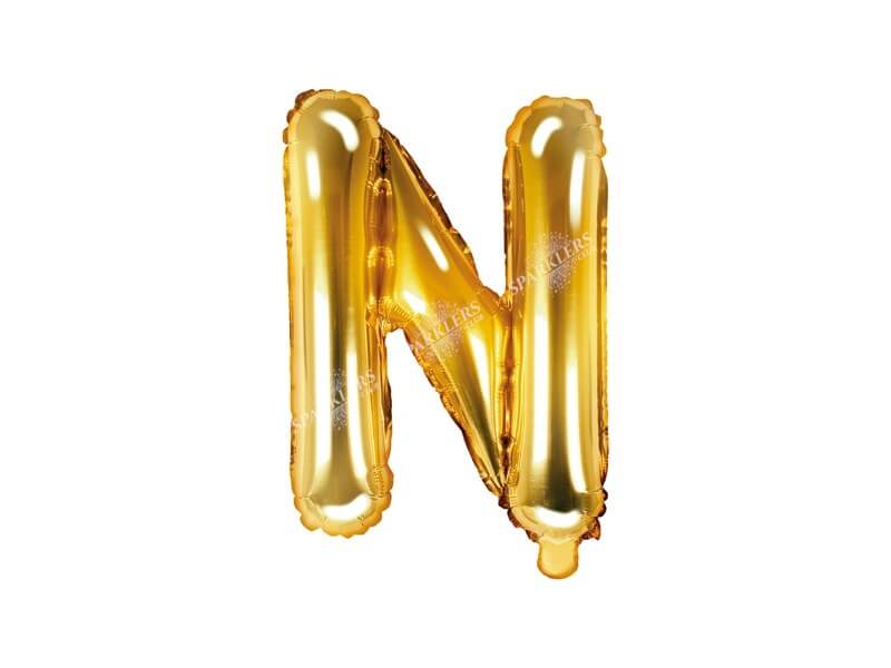Ballon Lettre N Or - 35cm