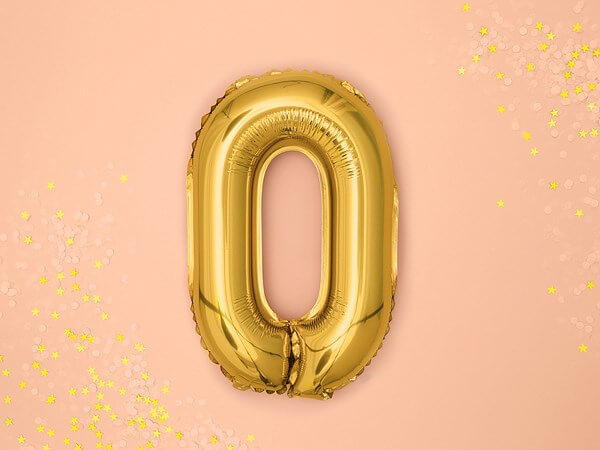 Ballon Lettre O Or - 35cm