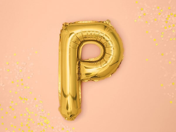 Ballon Lettre P Or - 35cm
