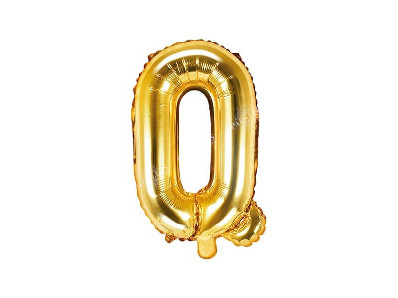 Ballon Lettre Q Or - 35cm