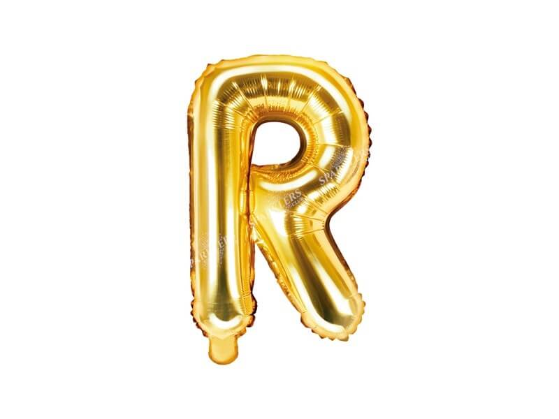 Ballon Lettre R Or - 35cm