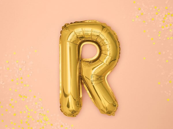 Ballon Lettre R Or - 35cm