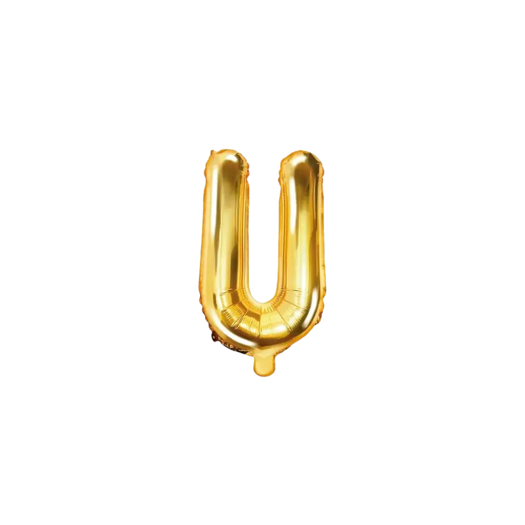 Ballon Lettre U Or - 35cm