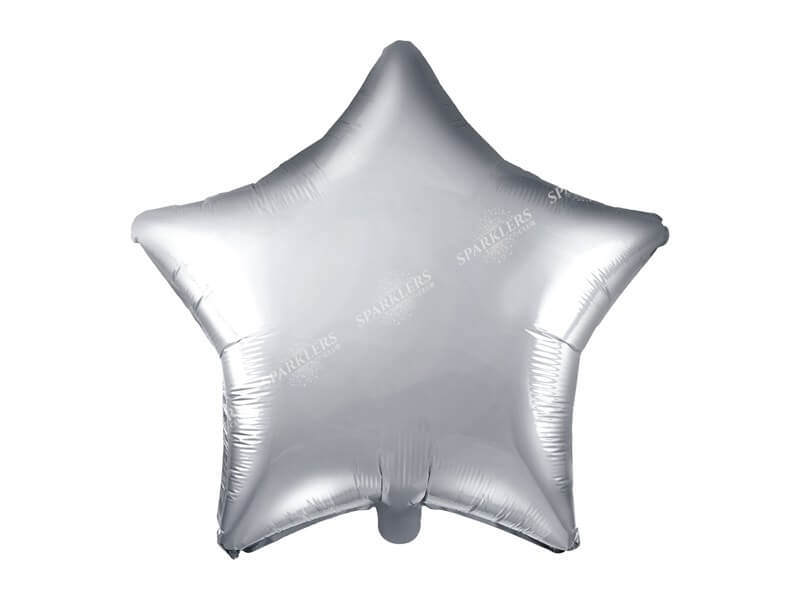 Ballon Étoile métallique Argent 48cm