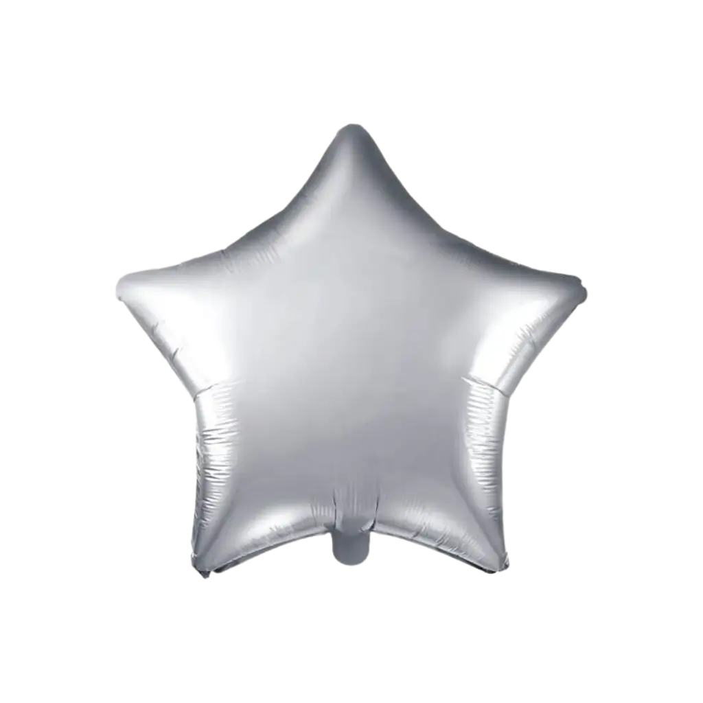 Ballon Étoile métallique Argent 48cm