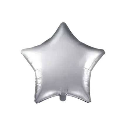 Ballon Étoile métallique Argent 48cm