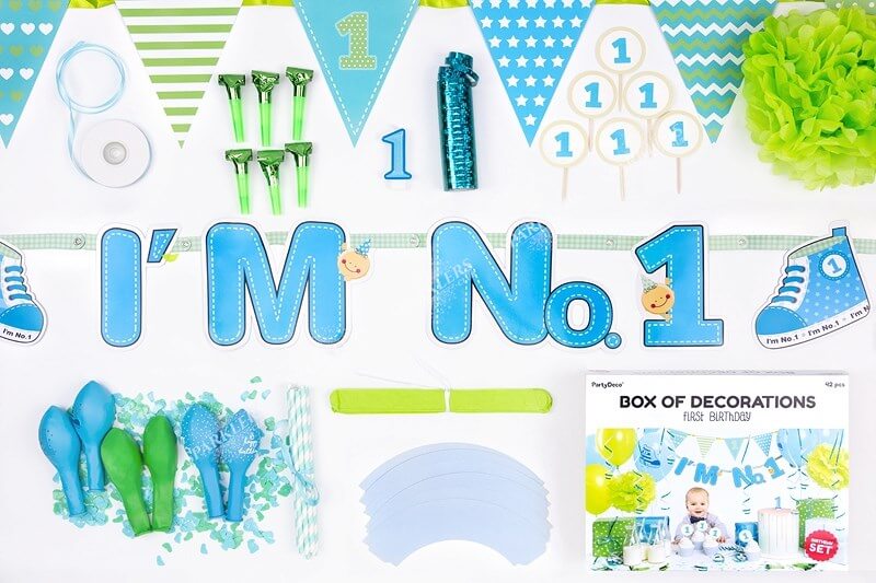 Kit Decoration 1er Anniversaire Bleu Sparklers Club