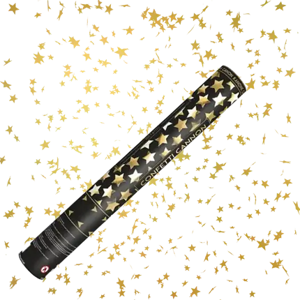Canons confettis 40cm étoile or
