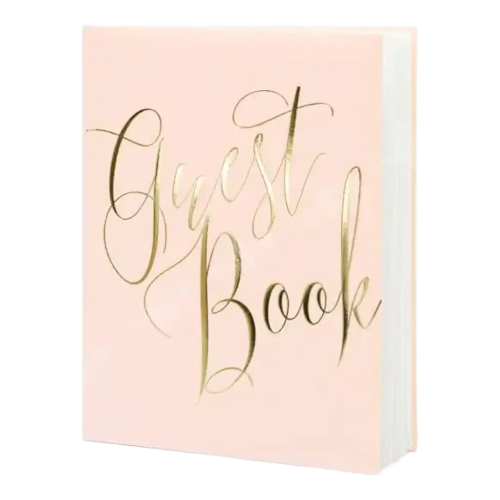Livre d&#39;or mariage rose 22 pages 