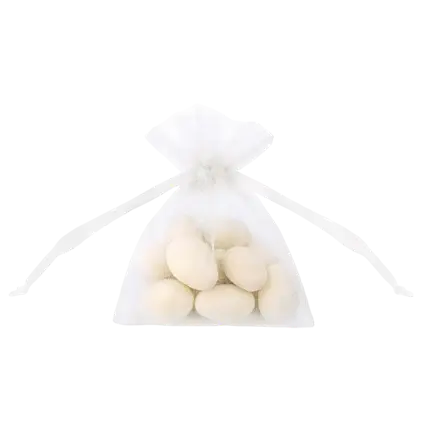 Lot de 20 pochettes organza blanches