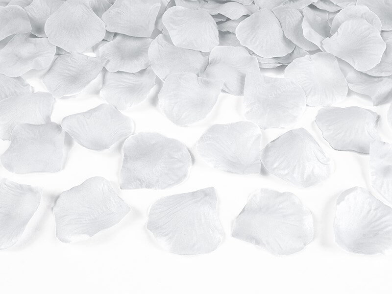100 pétales de roses couleur argent