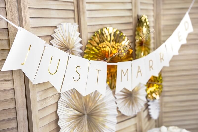 "Just Married" Folien-Banner – 3,63 Meter Lang Für Die Perfekte Hochzeitsdekoration