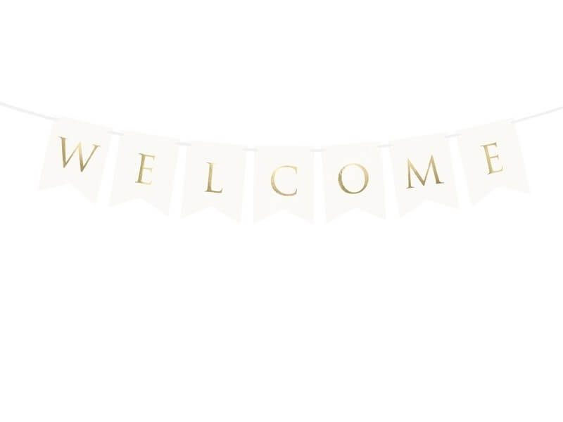 Bannière Welcome, white