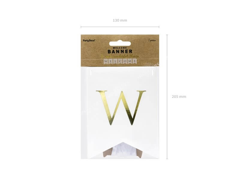 Bannière Welcome, white
