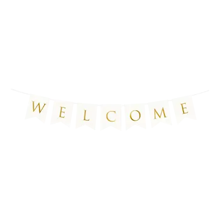 Bannière Welcome, white