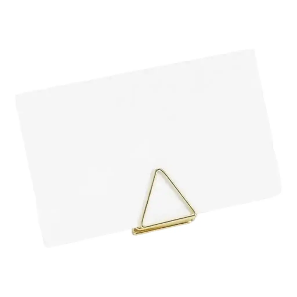 Porte marque place triangle en or x10