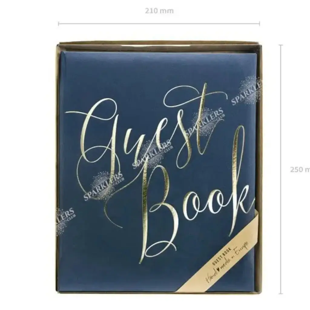 Livre d&#39;or mariage bleu navy 
