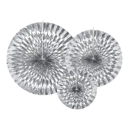 Rosaces décoratives argent (3 pièces)