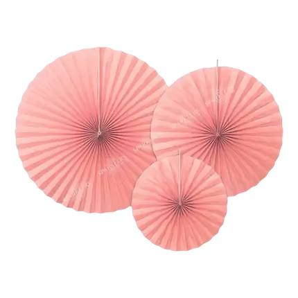 Rosaces décoratives couleur rose pâle (3 pièces)