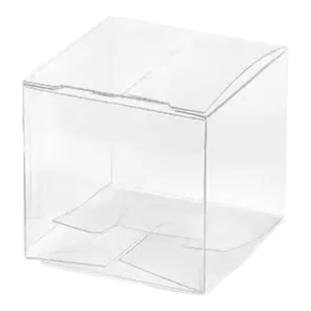 Boîtes carrées, transparentes, 5x5x5cm lot de 10