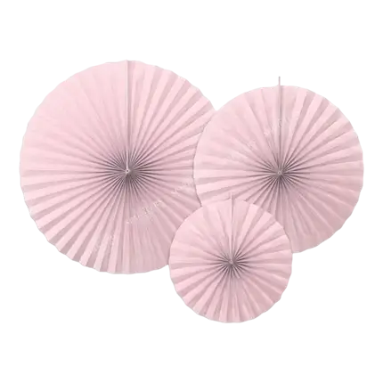 Rosaces décoratives roses claires (3 pièces)