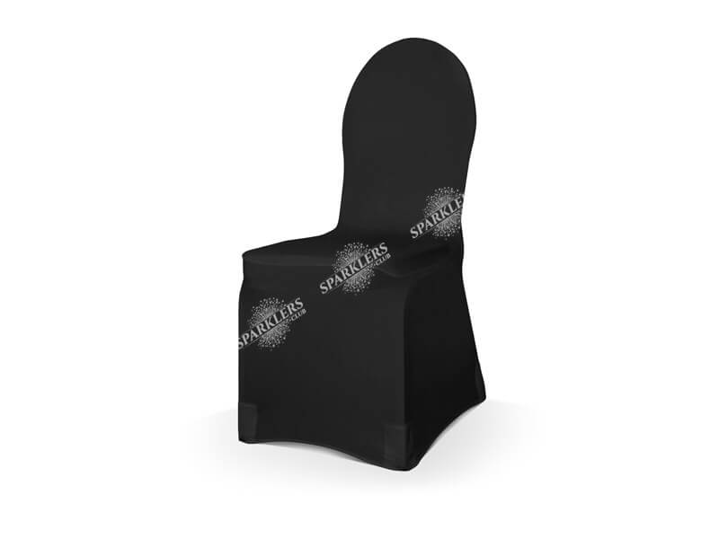Lot De 5 Housses De Chaise Mariage Noires Sparklers Club