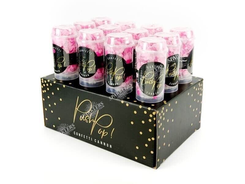 Confettis push pop rose