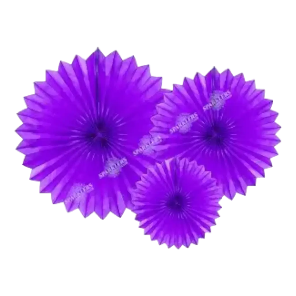 Rosaces décoratives, violet, 20-40cm (3 pièces)