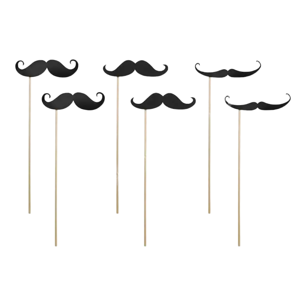 Lot de 6 Props Moustache