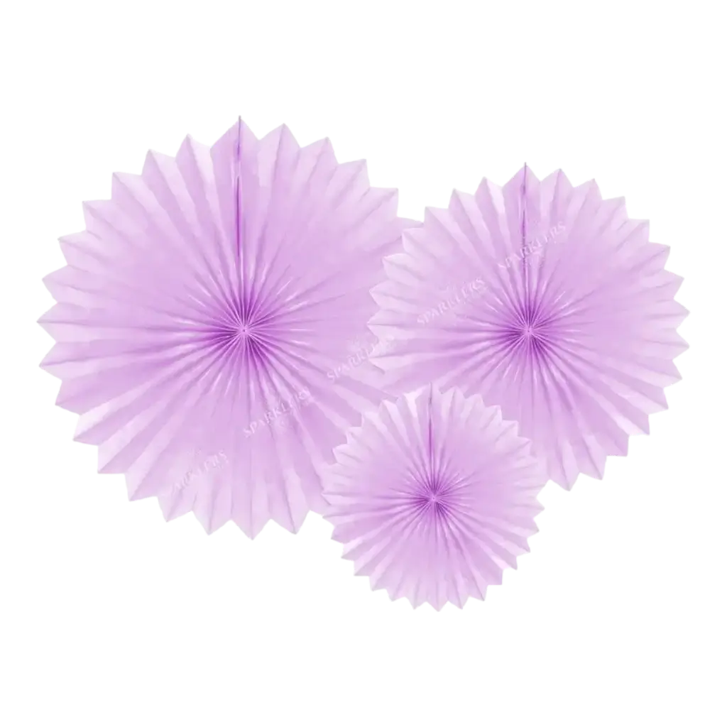 Rosaces décoratives, lavande, 20-40cm (3 pièces)