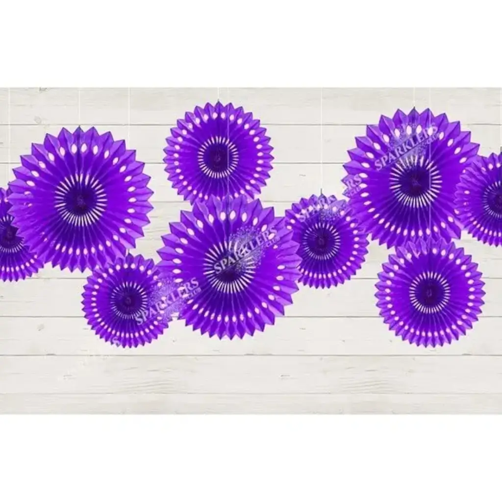 Rosaces décoratives, violet, 20-30cm (3 pièces)