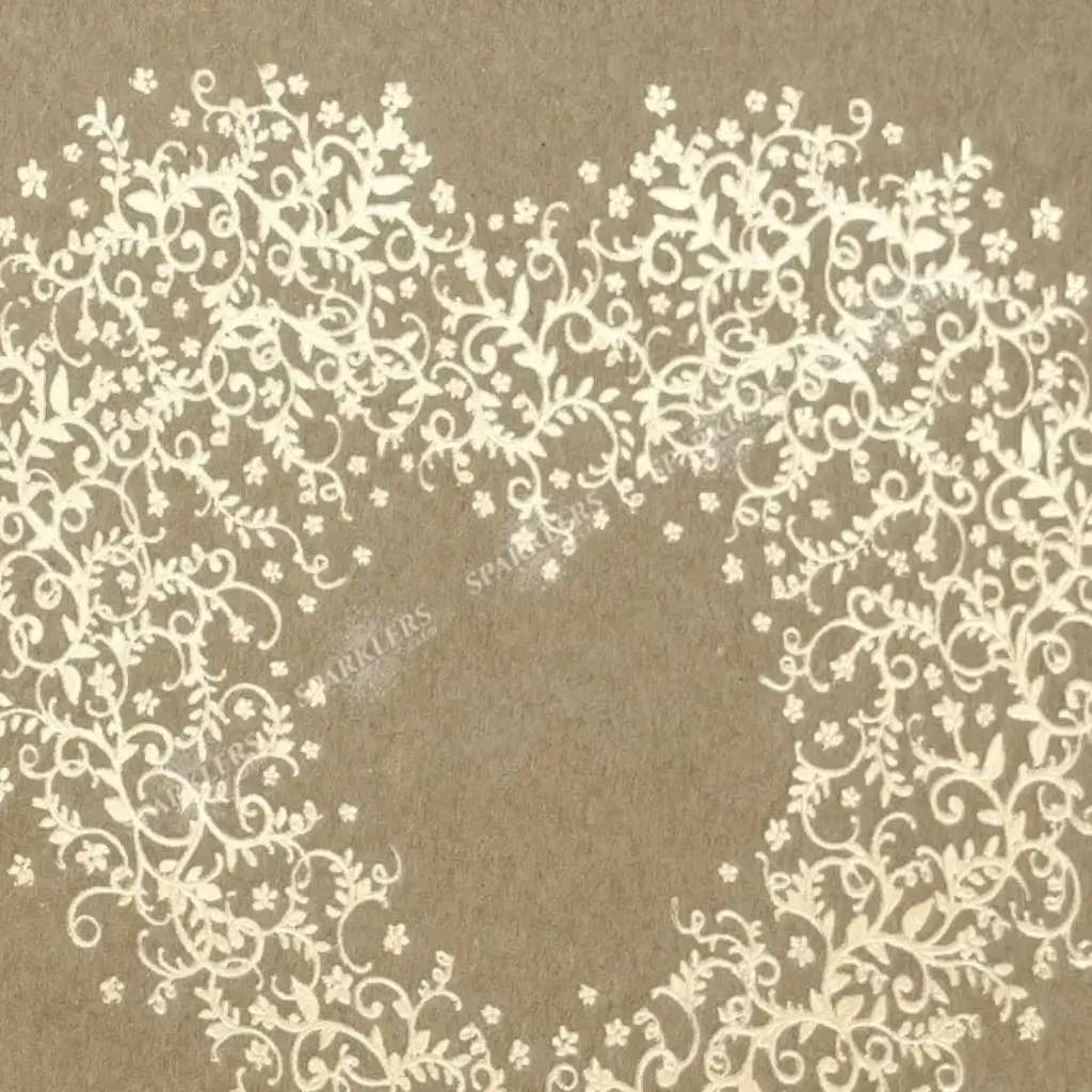 Livre d&#39;or Mariage kraft avec ornement or 22 pages