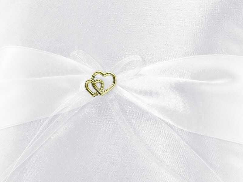 Coussin porte alliance mariage coussiné blanc 