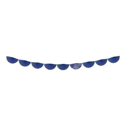Guirlande de tissus rosettes bleues 3 mètres
