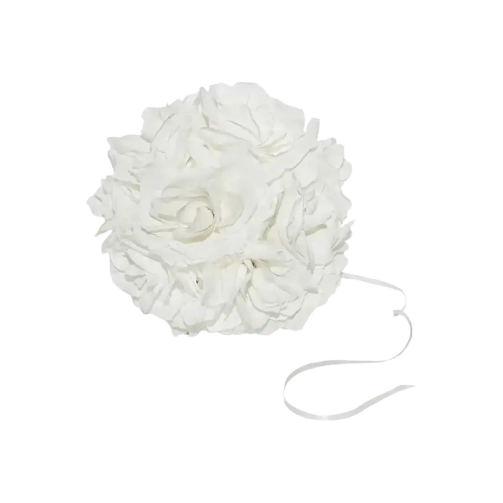 Boule de fleurs blanches ø21cm 