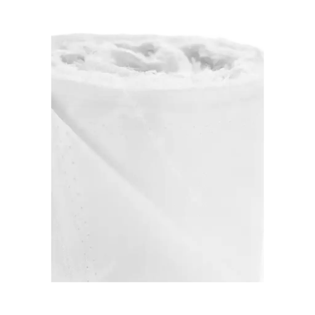 Tissu fin blanc semi brillant 1,5 x 100 mètres 
