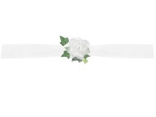 Guirlande de tulle blanche avec roses blanches 1,7 mètres