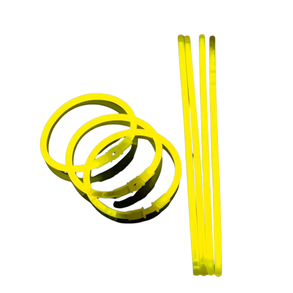 Bracelet Fluo Jaune - Lot de 100