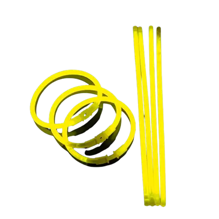 Bracelet Fluo Jaune - Lot de 100