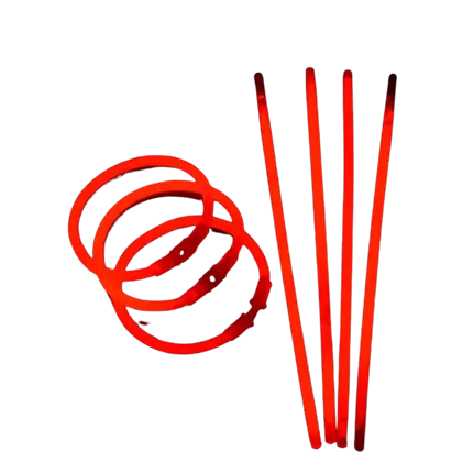 Bracelet Fluo Rouge - Lot de 100