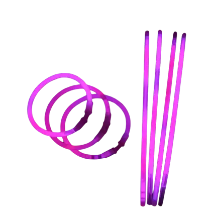 Bracelet Fluo Rose - Lot de 100