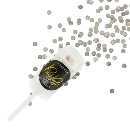 Confettis push pop argent