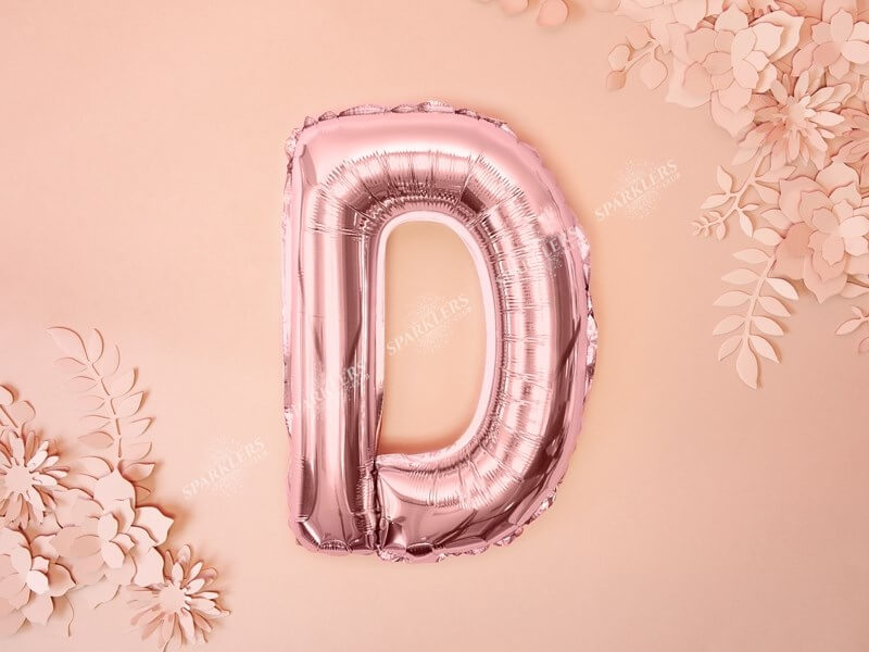 Ballon Lettre D Or Rose - 35cm