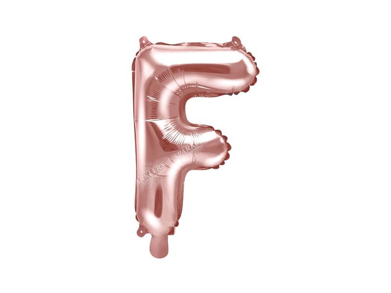 Ballon Lettre F Or Rose - 35cm