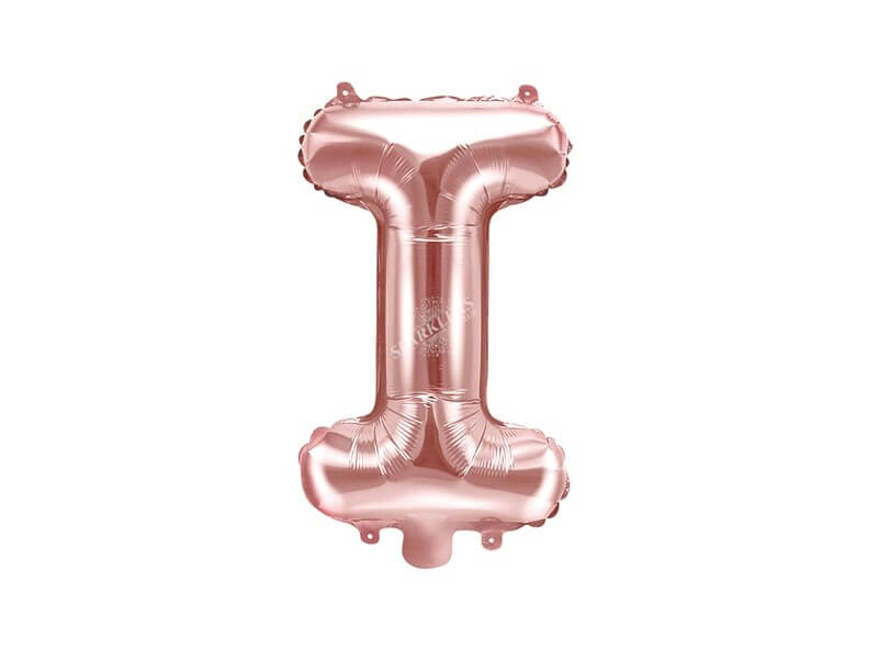 Ballon Lettre I Or Rose - 35cm